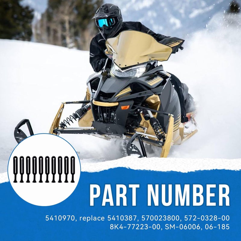 SeDeplacer 10Pcs 5410970 Windshield Rubber Strap O-Rings Compatible with Ski Doo, Y-amaha, P-olaris and Arctic Cat, Fits for Windshield Tab at Least 1-1/2" Long, Replace 570023800, 8K4-77223-00 - Image 4